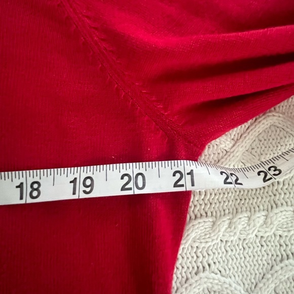 Calvin Klein Red Knit Lightweight Sweater with Sparkle Accents Women’s XL - Picture 14 of 16